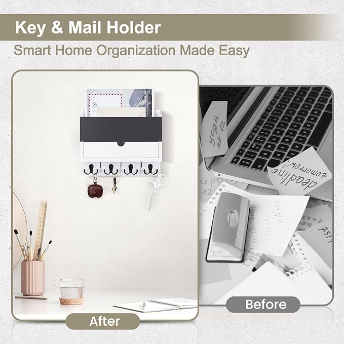 Lucundm Mail and Key Holder Wall Mount - Image 7