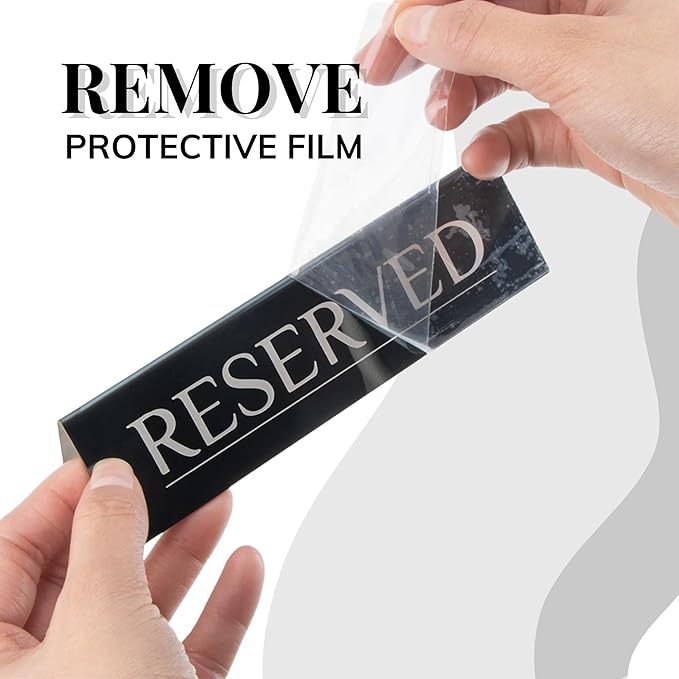 12 Reserved Table Signs – Black Stainless Steel - Image 4