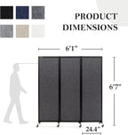 Upgrade Version Room Partition and Divider, Freestanding Rolling Dividers - Image 2