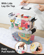 EOENVIVS Plastic Storage Bins 7 Quart-Storage Organizer Bins - Image 5