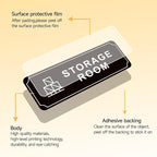 Storage Room Door Sign for Business, Self-Adhesive Durable Modern Storage Room - Image 3
