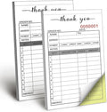 12 Pack Thank You Receipt Book, 3.4x5.5" Handheld 2-Part Carbonless Sales by Homvle