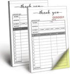 12 Pack Thank You Receipt Book, 3.4x5.5" Handheld 2-Part Carbonless Sales by Homvle