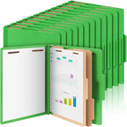 Skyygemm 60 Pcs Classification Folders Letter Size, 2 Divider Pressboard File by Skyygemm