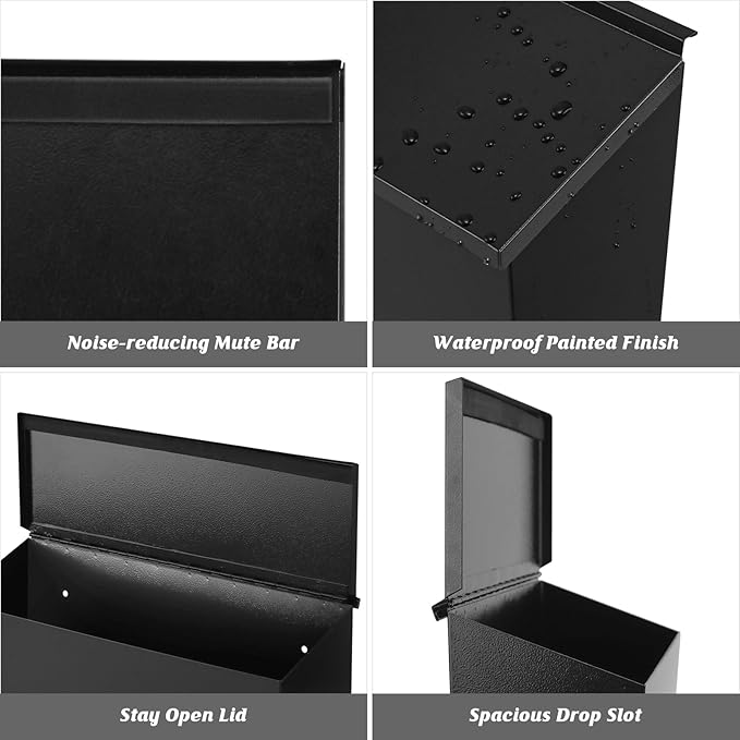 KYODOLED Wall-Mount Mailbox for House, Large Capacity Mail Box, Galvanized - Image 5