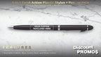 DISCOUNT PROMOS Custom Twist Action Plastic Stylus Pens, Personalized Bulk Pack - Image 2