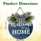 VPDTVK Welcome Sign for Front Door, Rustic Welcome Door Sign Outdoor Wreaths - Image 7