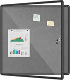 Mifuro 38"x38" Enclosed Bulletin Board, Lockable Weather-Resistant Aluminum by MifuroOfficeProduct