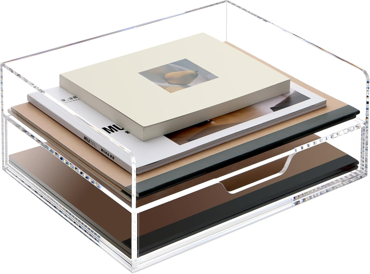 SANRUI 2-Tier Paper Letter Tray Organizer