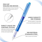 EYEYE Disposable Fountain Pens for Writing, Medium Point Stainless Steel Nib - Image 5