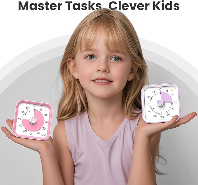 Visual Timer for Kids with Pause Function, 60 Minute Countdown Timer for Kids - Image 3