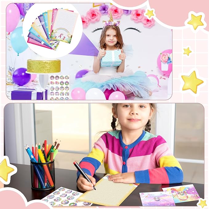 TaoBary 160 Pcs Stationery Paper Set 50 Double Sided Stationery Papers - Image 7