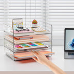 YKLSLH 4 Trays Paper Organizer Letter Tray - Image 8