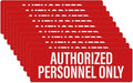 Anobell 10 Pack Authorized Personnel Only Sign Self Adhesive 9 × 3 Inch by Anobell