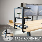 VIVO Clamp-on 13 inch Above or Below Desk 2-Tier Shelving Unit - Image 5