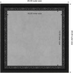 Amanti Art Black Framed Magnetic Board 20x20 Small Vision Board - Image 2