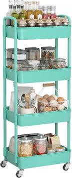Sywhitta 4-Tier Plastic Rolling Utility Cart - Image 7