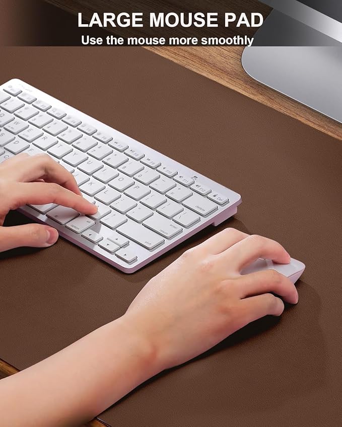 Desk mat Large, Leather Desk Pad Protector, Office Desk Mat, Mouse Pad - Image 3