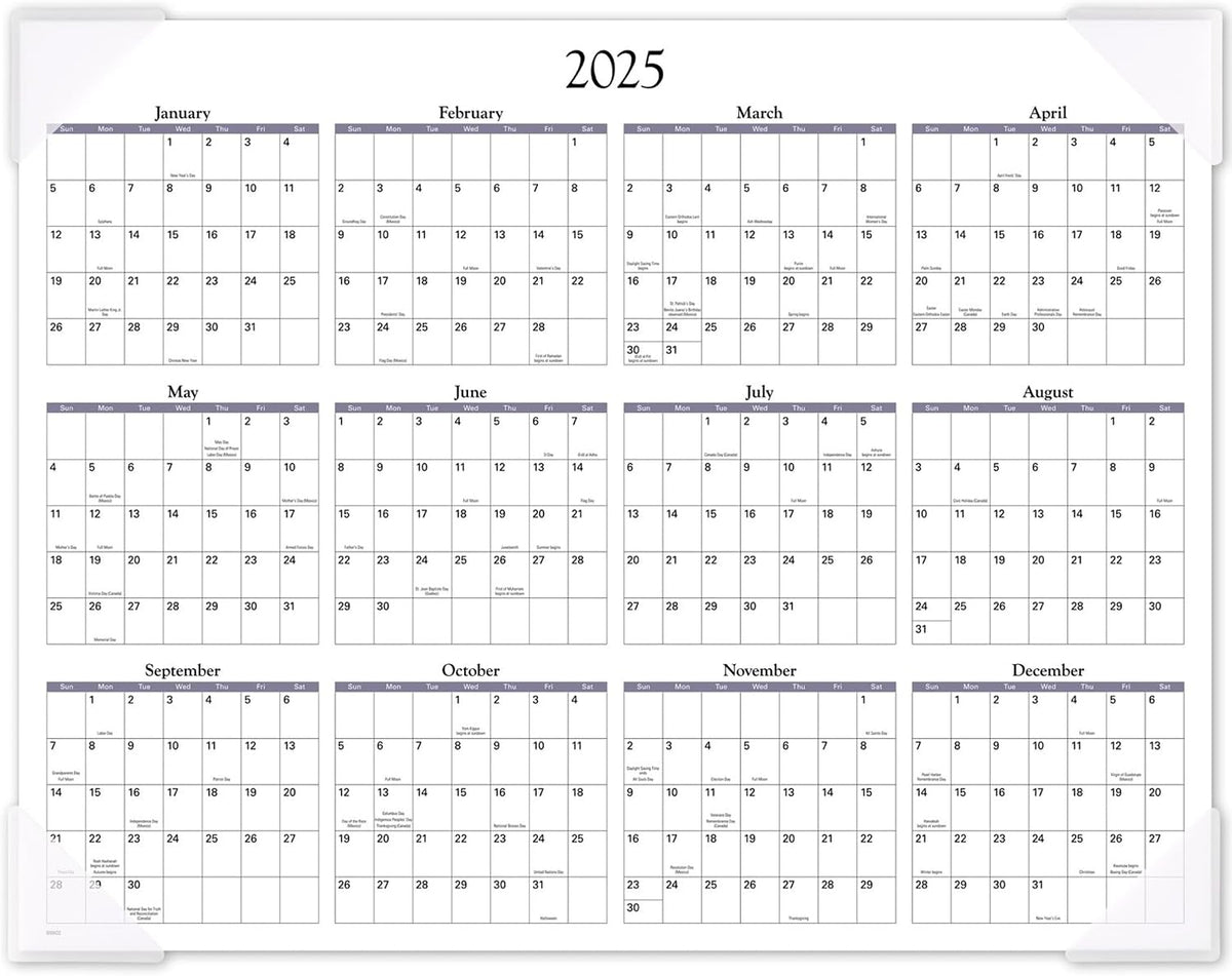 2025 AT-A-GLANCE® Panoramic Landscape Monthly Desk Pad, 21-3/4" x 17&quo...