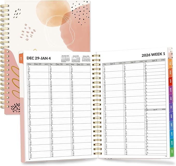 SUNEE 2026 Appointment Book, Quarter-Hourly, Weekly & Monthly by SUNEE