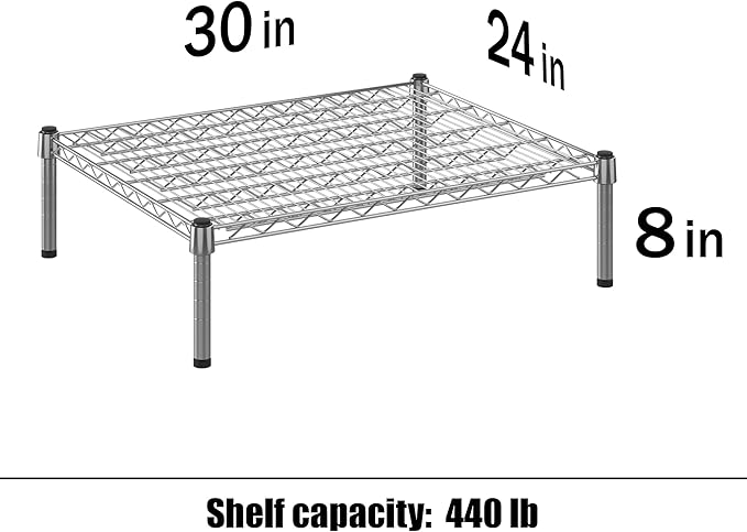 Regal Altair 24" Deep x 30" Wide x 8" Height Wire Shelving Kit | 1-Tier | NSF - Image 3