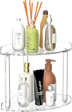 Sezanrpt 2 Tier Countertop Corner Organizer Shelf 7x7x8 Inch, Acrylic Bathroom by Sezanrpt