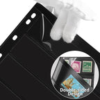 10 Sheets 20 Pages Postage Stamp Album Pages, 7 Pockets 7.7X 1.35in Stamp - Image 5