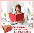 12 Pcs Classification Folders Letter Size 3 Pocket Dividers Employee File Folder - Image 6