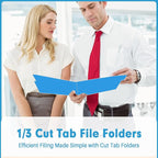 File Folder, PANDRI 120 Pack File Folder, 1/3 Cut Tab, Letter Size, Filing - Image 6