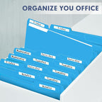 File Folder, PANDRI 120 Pack File Folder, 1/3 Cut Tab, Letter Size, Filing - Image 7
