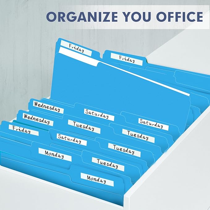 File Folder, PANDRI 120 Pack File Folder, 1/3 Cut Tab, Letter Size, Filing - Image 7
