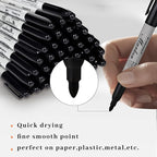 Thenshop 160 Pack Black Permanent Markers Bulk - Image 2