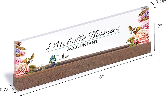 ARTBLOX | Office Personalized Name Plate Flower - Image 3
