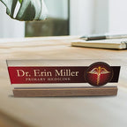 Artblox Personalized Office Desk Name Plate and Business Card Holder | Clear - Image 8