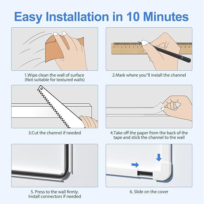 Yecaye Cord Hider, 113in One-Cord Cable Concealer, Cord Covers - Image 7