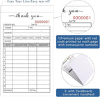 12 Pack Thank You Receipt Book, 3.4x5.5" Handheld 2-Part Carbonless Sales - Image 3