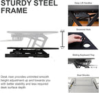 Rocelco 45" Height Adjustable Standing Desk Converter - Image 4