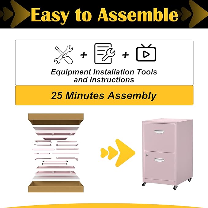 SteeLoong 2 Drawer File Cabinet - Image 6