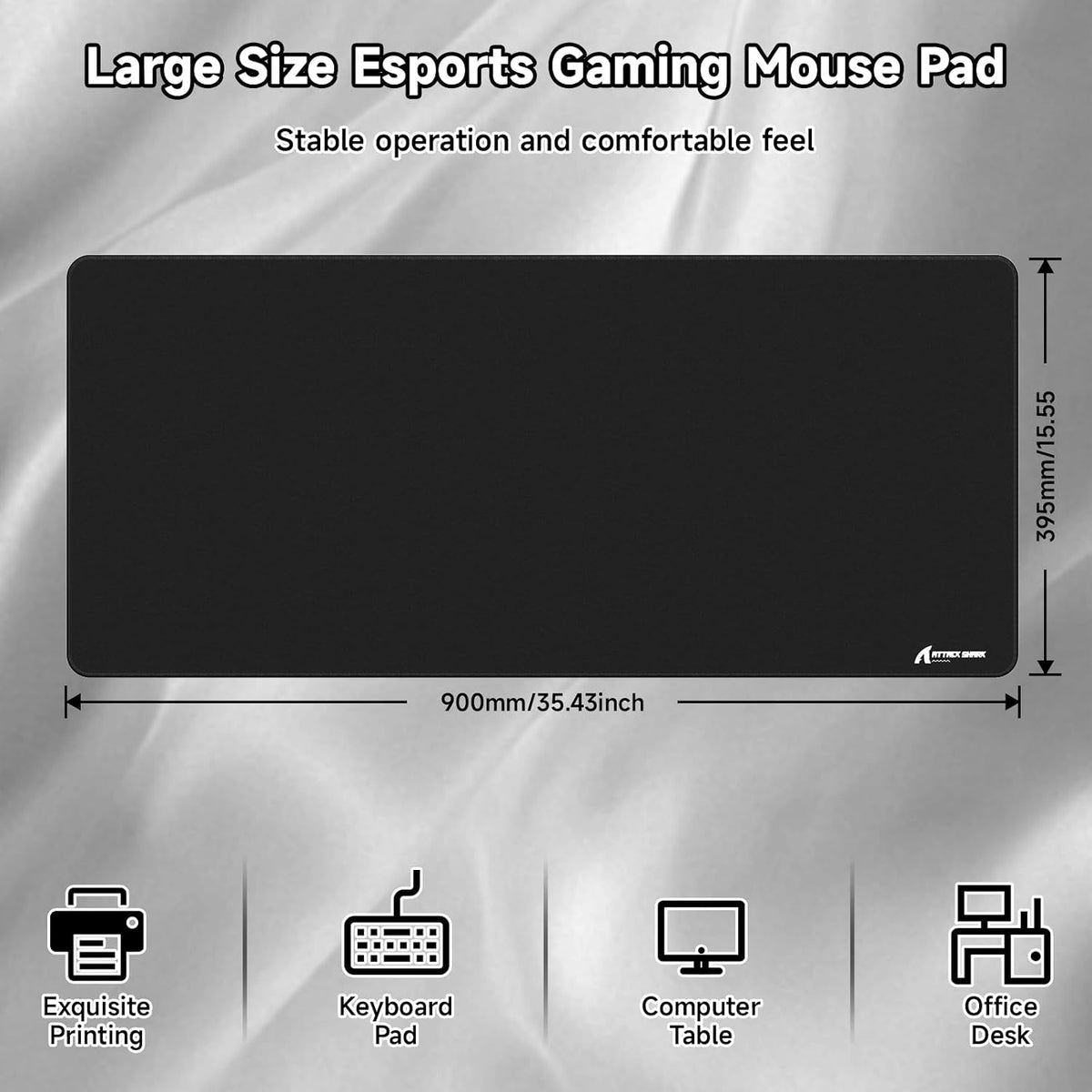 ATTACK SHARK CM02Pro Gaming Mouse Pad for Esports Speed Large Mouse mats for ...