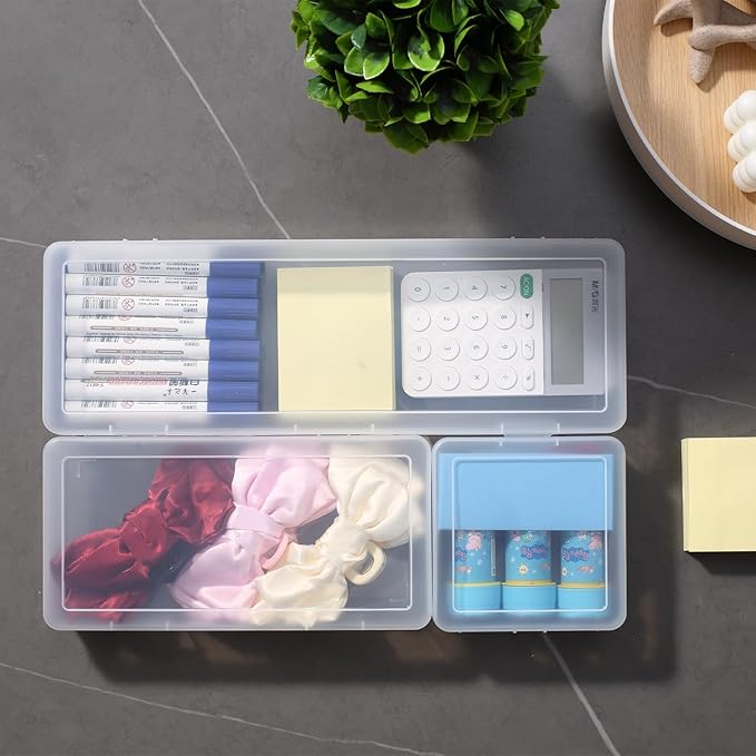 novelinks Stackable Plastic Clear Storage Box Containers - Image 6