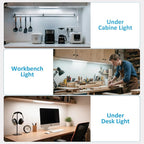 maylit Under Cabinet Lighting Plug in, 14 Inch Linkable Ultra Bright LED Light - Image 4