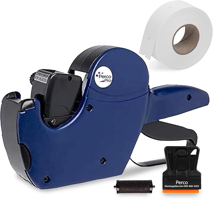 Perco Pro 1 Line Date Gun, 8 Digit 1 Line Date Label Gun Preloaded by Perco