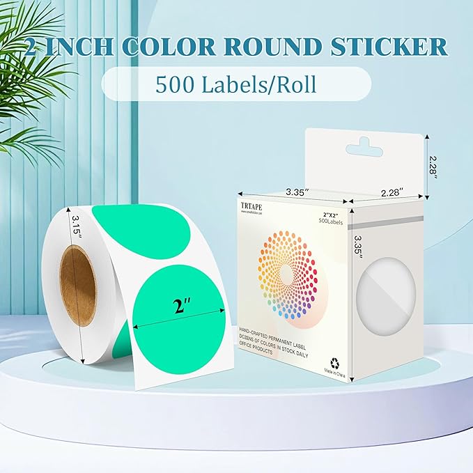 2 Inch Round Color Coding Labels - Image 2