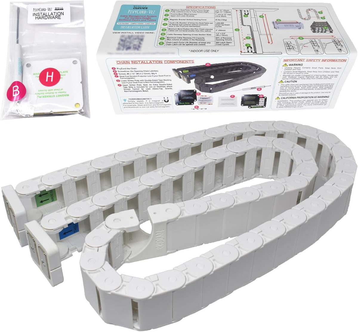 Quality Clever PivyCord-Vez Flex Chain Raceway Cable Management Solution for ...