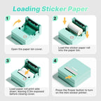 54mmx3.2m Sticker Paper, 3 Rolls Sticker Paper for Printer, White | High Quality, No BPA or BPS, Self-Adhesive, Compatible with PM290 Sticker Printer Machine, Thermal Paper for Journal Study