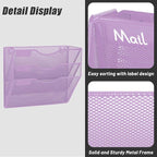 EASEPRES 3 Pocket Mesh Hanging Wall File Organizer, Wall Mounted Mail Paper - Image 5