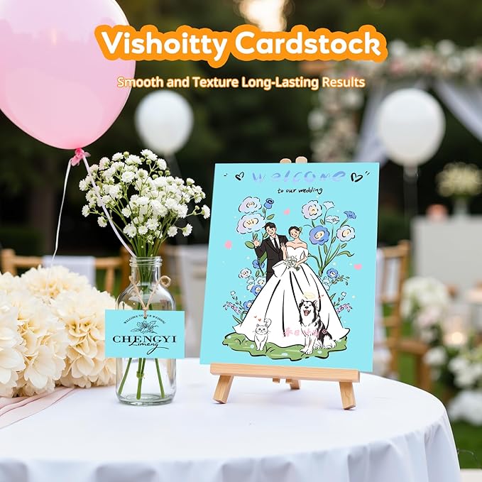 Light Blue Cardstock 8.5" x 11 ", Cardstock Paper, Colored Paper, 40 Sheets - Image 5