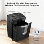 Bonsaii Heavy Duty 18-Sheet Cross-Cut Paper Shredder 60-Minute Runtime 6-Gallon - Image 7