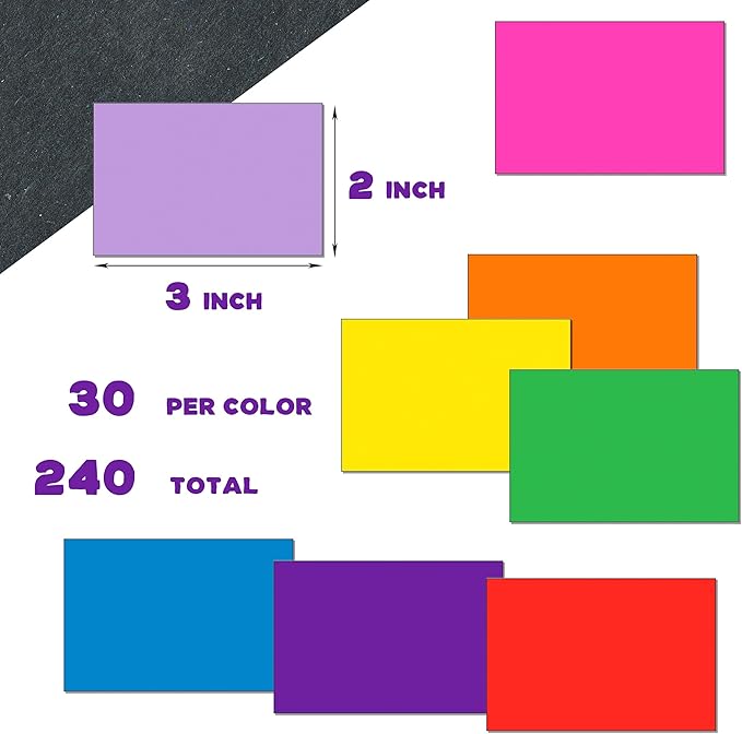 YSHIHE Colored Labels Stickers 3 x 2 Inch Rectangular Moving Labels 8 Colors - Image 3