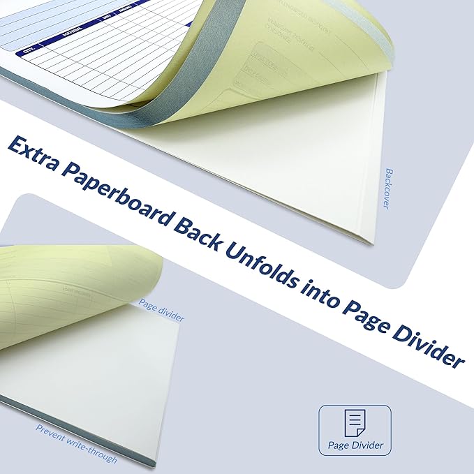 Harfesto Job Work Order Forms, Large Size Contractor Invoice Book 8-1/2" x - Image 5